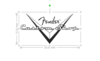 Fender Headstock Custom Shop Logo Decal