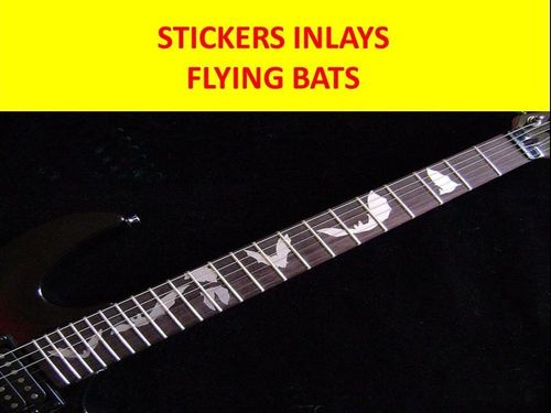 Guitar Fretboard Flying Bats Inlay Sticker