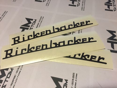 Rickenbacker Bass Logo Custom Headstock Vinyl Sticker