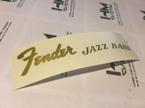 1974 Fender Jazz Bass Logo vinyl Sticker