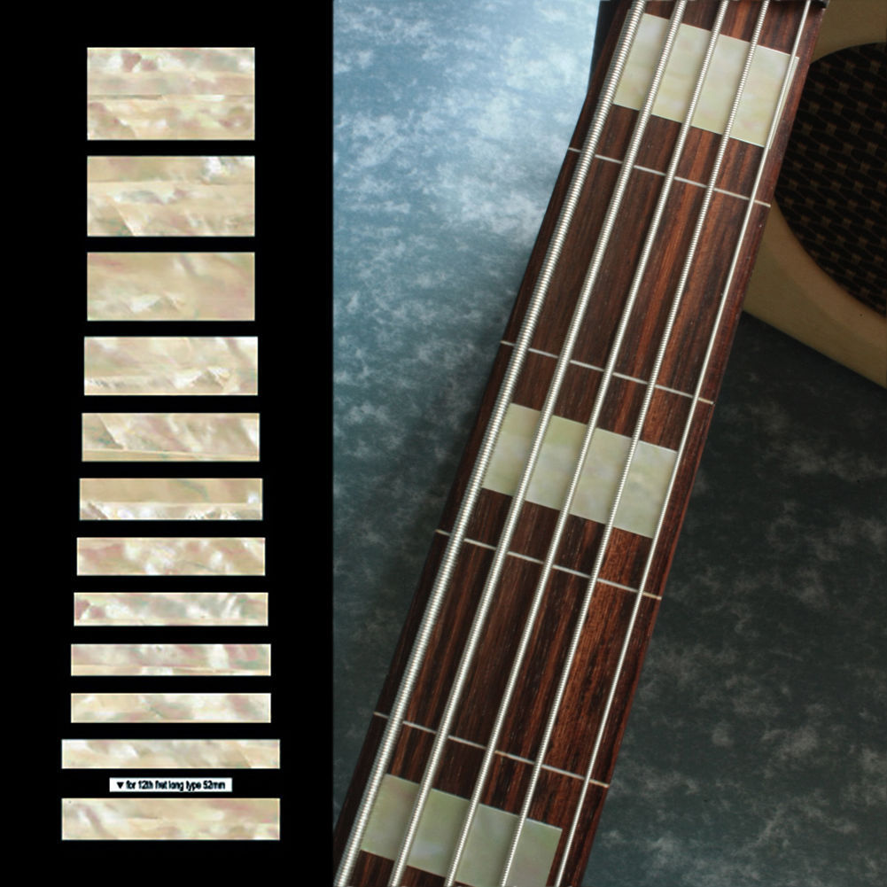 BP Fretboard Markers Inlay Sticker Decals for Bass Jazz Bass Block 