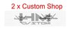 2 x Clear and Black Lines Custom Shop Waterslide Logo Decal ( 1xS 1xL )