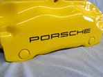 2 Porsche Car Brake Caliper Vinyl Sticker 3,35 x 0,25 in