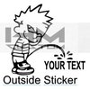 Custom text Pee Boy Vinil Sticker