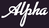Alpha Custom Headstock Logo Yellow Fake MOP (Vinyl Sticker)