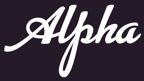 Alpha Custom Headstock Logo em vinil (Cores lisas)