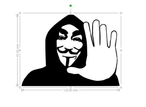 Autocolante em vinil "Anonymous"