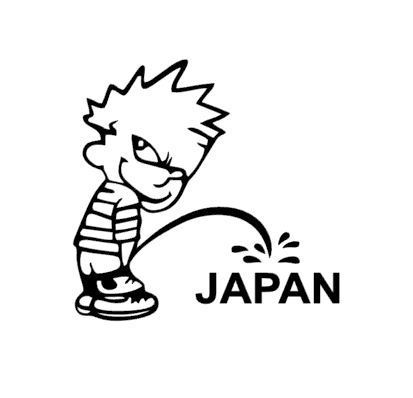 Autocolante em vinil Pee Boy Japan