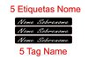Kit 5 Etiquetas Autocolantes Adesivos com Nome ( 67mm x 9,35mm )