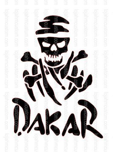 Dakar Skull Vinyl Sticker