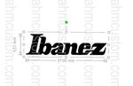 Ibanez Ergodine Guitar bass Vinyl Logo Sticker