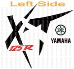 Set Yamaha XT 125R Left Side Vinyl Stickers