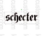 Schecter Custom Headstock Logo (Vinyl Sticker)
