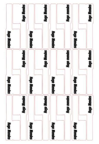 120 ( 5 folhas A4 ) Etiquetas Adesivas impressas para identificação de cabos