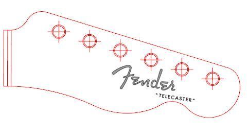 Fender Telecaster Vintage Waterslide Decal Logo