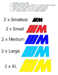 Kit 2 x Bmw M Power Vinil Logo para pinças Travão