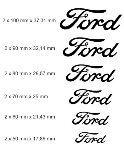 Set 2 x Ford Logo Brake Calipers Sticker Decal