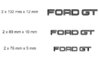 Kit 2 x Logo Vinil Ford GT para pinças Travão