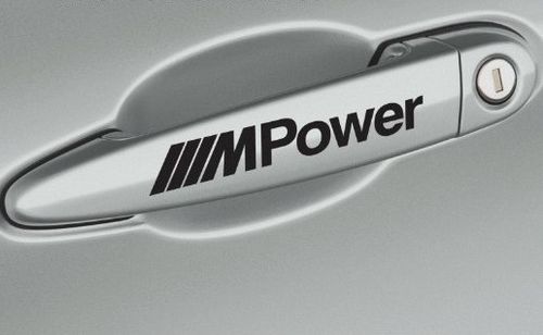 4 x BMW M POWER Door Handle Decals Stickers