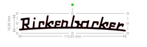 Rickenbacker 4001v63 Bass Logo Custom Headstock Vinyl Sticker