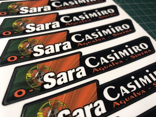 8 Flag Blood and Name Tag Vinyl Sticker