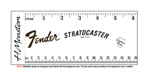 1970 Fender Stratocaster Headstock Logo Decal VS2