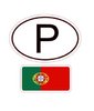 Distico Autocolante P de Portugal