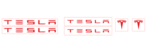 Kit 6 Autocolantes Tesla em vinil para pinças de travão
