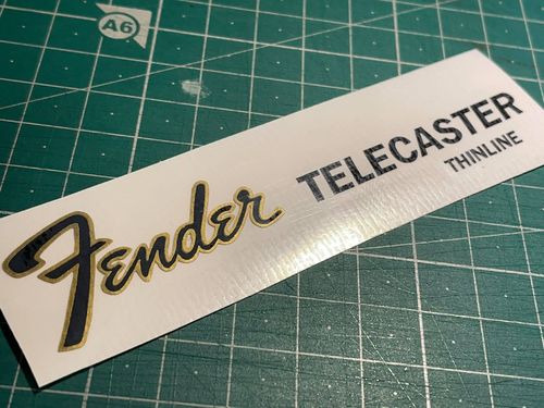 Fender Telecaster Thinline two colors vinyl Logo Sticker