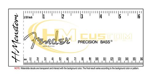 Fender Bass American Standard Decalque waterslide para guitarra