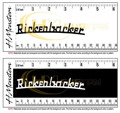 Rickenbacker 4003 Bass WaterSlide Logo Decal