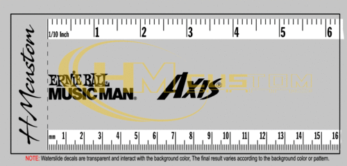 MusicMan Axis Replacement Waterslide Logo Decal